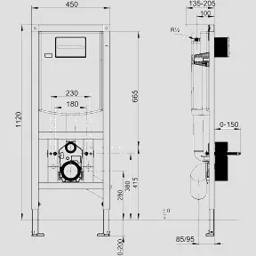 SANIT WC-Element INEO PLUS behindertengerecht 1120/450 – Bild 2