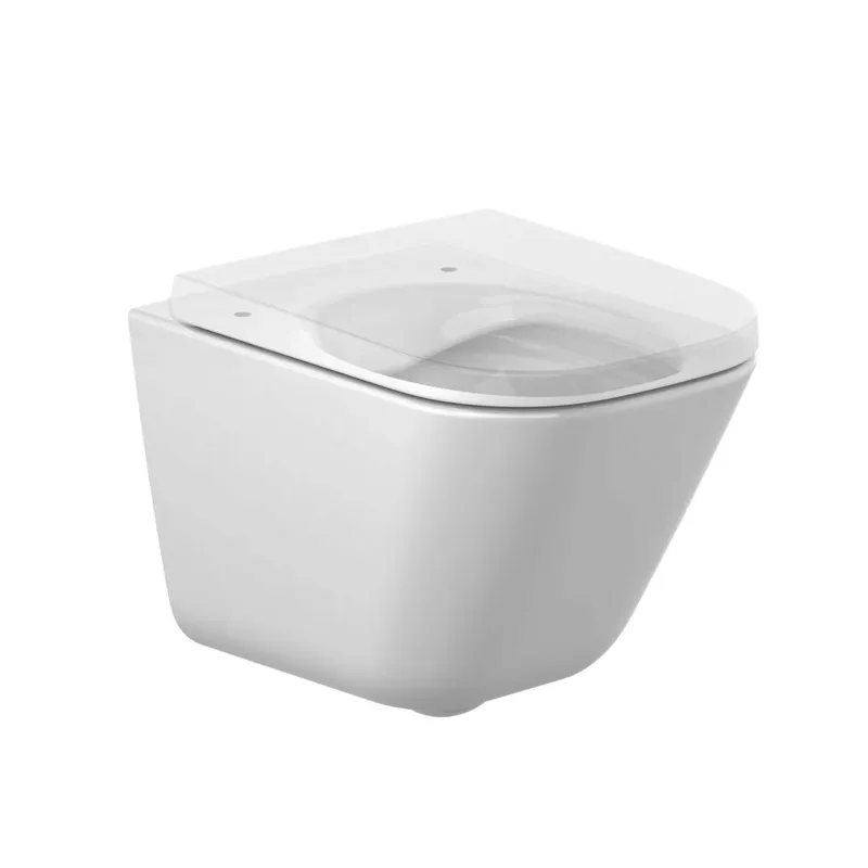 Wand-Tiefspül-WC, spülrandlos, kompakt trend4YOU 3.0, 378x335x485, weiß