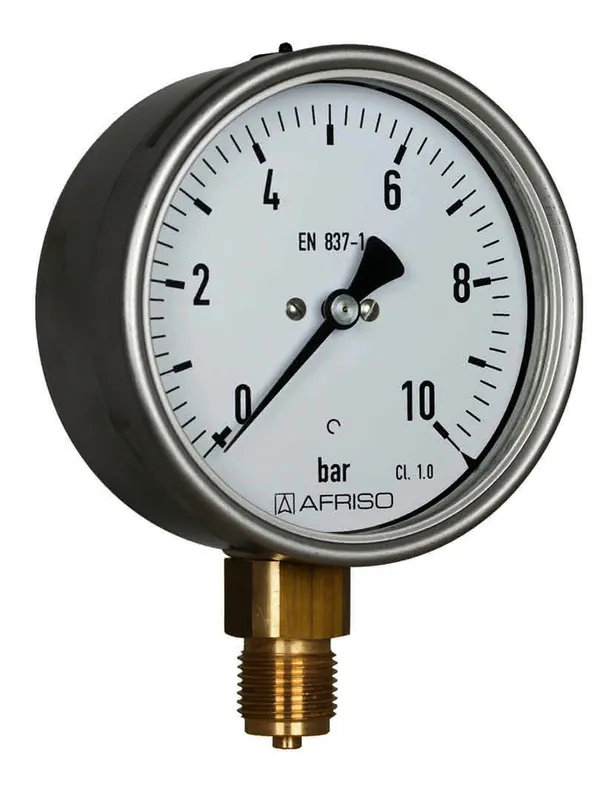 AFRISO Rohrfeder-Industriemanometer RF100I 0/6bar G1/2B rad Kl.1,0 D401