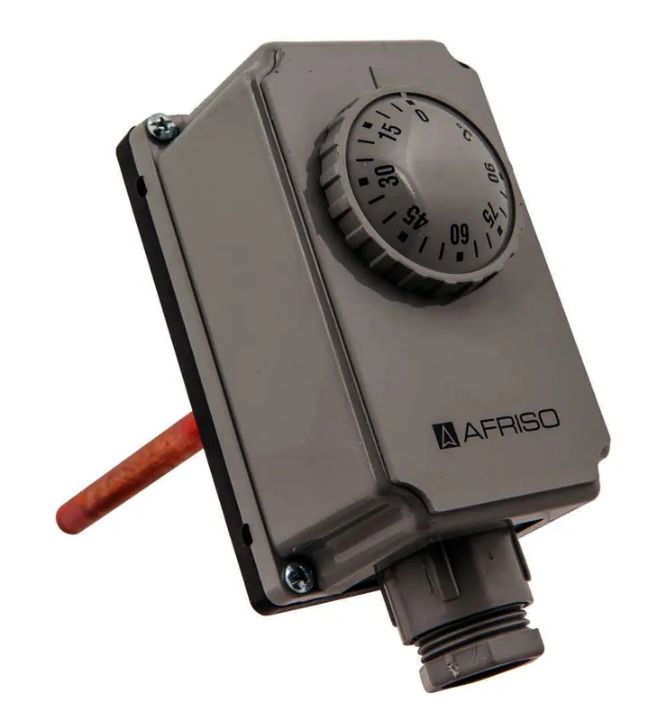 Afriso Gehäuse-Tauchthermostat GTT/7RG 0/90 Grad Schaftl.200mm,außenl., 67408BX