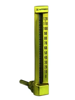 AFRISO V-Form-Maschinenthermometer VMTh 150 0/100C 160mm G1/2B Ms Winkel90