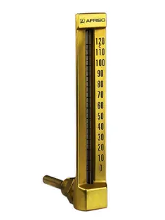AFRISO V-Form-Maschinenthermometer VMTh 150 0/120C 63mm G1/2B Ms Winkel90