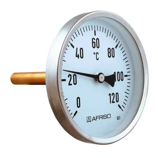 AFRISO Bimetall-Industriethermometer BiTh 160 I -20/+60C 150mm 1/2 ax Kl.1