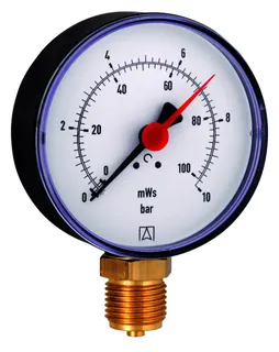 AFRISO Hydrometer HY 80 0/10bar-0/100mWS G1/2B rad Kl.2,5