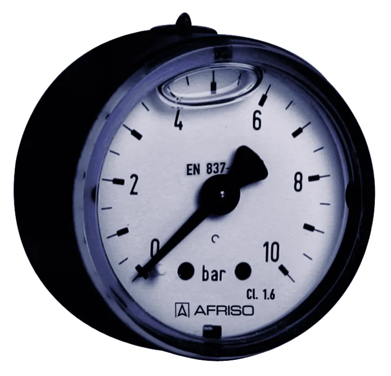 AFRISO Rohrfeder-Glyzerinmanometer RF40Gly 0/16bar G1/8B ax Kl.1,6 D611