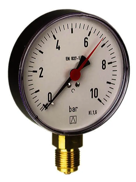 AFRISO Rohrfeder-Standardmanometer RF100 0/6bar G1/2B rad Kl.1,6 D201