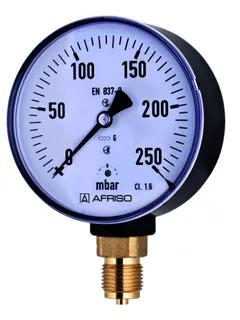 Afriso Kapselfeder-Standardmanometer 0/400 mbar, Typ KP80,D201, Nr.35072201