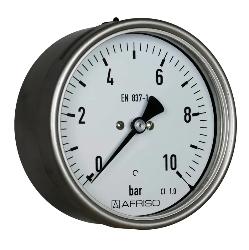 AFRISO Rohrfeder-Industriemanometer RF100I 0/4bar G1/2B ax exz Kl.1,0 D411