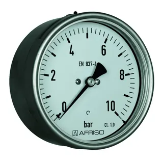 AFRISO Rohrfeder-Industriemanometer RF100I 0/10bar G1/2B ax Kl.1,0 D411 – Bild 2