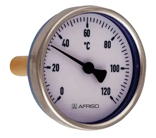 AFRISO Bimetall-Thermometer BiTh 100 ST -20/+60C 100mm G1/2B ax Kl.2