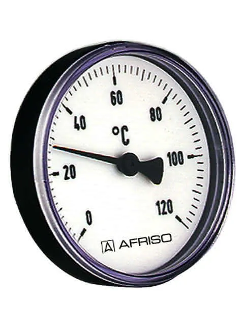 AFRISO Bimetall-Thermometer BiTh 100 K 0/60C 40mm G1/2B ax Kl.2