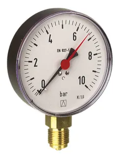 AFRISO Rohrfeder-Standardmanometer RF100 0/4bar G1/2B rad Kl.1,6 D201