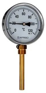 AFRISO Bimetall-Industriethermometer BiTh 100 I 0/120C 100mm 1/2 rad Kl.1 – Bild 2