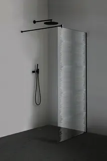 Walk-In 1000x2100mm 8mm Querbügel more4YOU 2.0 Black Dash, Clean