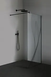 Walk-In 1000x2100mm 8mm Querbügel more4YOU 2.0 Black Swing, Clean