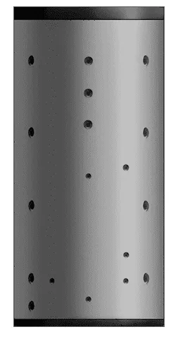 NO Trennpufferspeicher, TPS 1500, 8 Anschlüsse DN 80, 1500l
