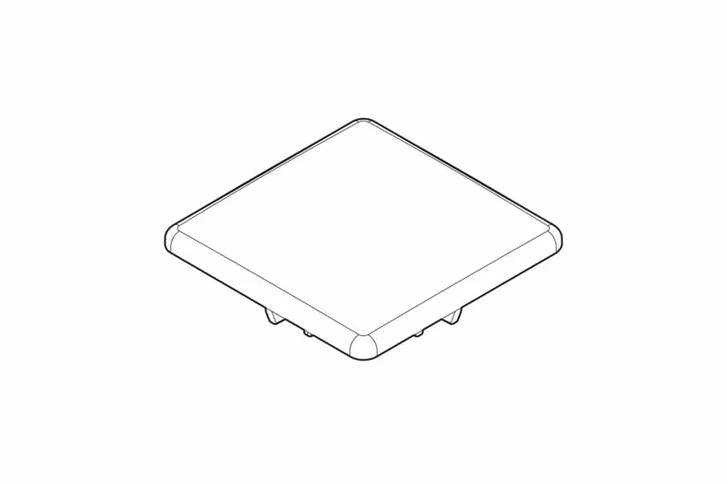 Ersatzteil, Ventilkappe, 68x68mm glasiert, Weiß