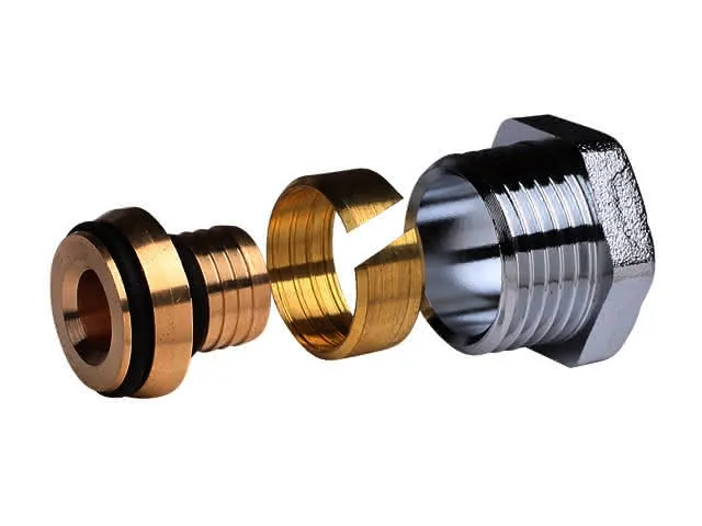 Danfoss Klemmverbinder R1/2AG auf 16x2 für Rohre aus Alupex (10St,), Chrom