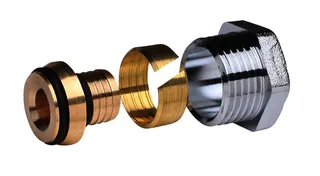 Danfoss Klemmverbinder R1/2AG auf 16x2 für Rohre aus Alupex (10St,), Chrom – Bild 3