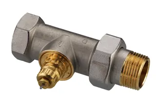 Danfoss Ventilgehäuse RA-G 25 R 1/1, Durchgang, matt vernickelt – Bild 2