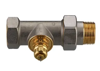 Danfoss Ventilgehäuse RA-G 25 R 1/1, Durchgang, matt vernickelt – Bild 3