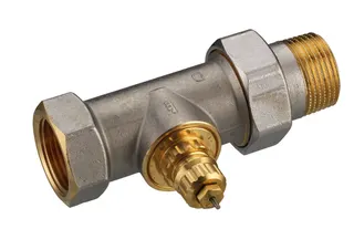 Danfoss Ventilgehäuse RA-G 25 R 1/1, Durchgang, matt vernickelt – Bild 4
