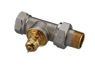 Danfoss Ventilgehäuse RA-G 20 R 3/4, Durchgang, matt vernickelt – Bild 3