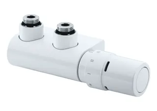 Danfoss Anschlussarmatur VHX Duo Set R 1/2, Eck, Verkehrsweiß, RAL 9016