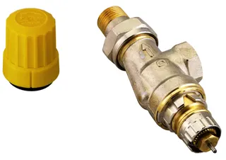 Danfoss Ventilgehäuse RA-UN 10 R 3/8, UK (Axial), matt vernickelt