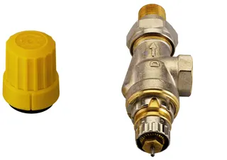 Danfoss Ventilgehäuse RA-UN 10 R 3/8, UK (Axial), matt vernickelt – Bild 2