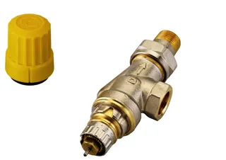 Danfoss Ventilgehäuse RA-UN 10 R 3/8, UK (Axial), matt vernickelt – Bild 5