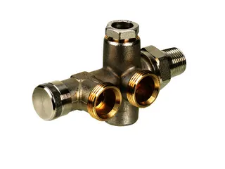 Danfoss Kupplungsgehäuse RA-KW Heizkörper: R 1/2, Anlage: G 3/4 AG