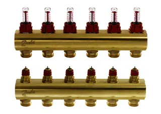 Danfoss FBH-Verteiler FHF-6F 6 Kreise, mit Durchflussanzeige – Bild 2