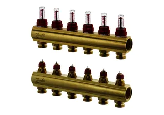 Danfoss FBH-Verteiler FHF-6F 6 Kreise, mit Durchflussanzeige – Bild 3