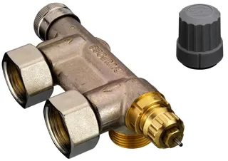 Danfoss Anschlussarmatur VHS-E f, Einrohrheizung, R 1/2, Eck – Bild 5