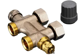 Danfoss Anschlussarmatur VHS-E f, Einrohrheizung, R 1/2, Durchgang