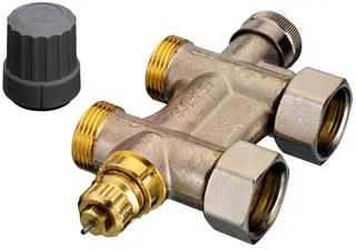 Danfoss Anschlussarmatur VHS-E f, Einrohrheizung, R 1/2, Durchgang – Bild 2