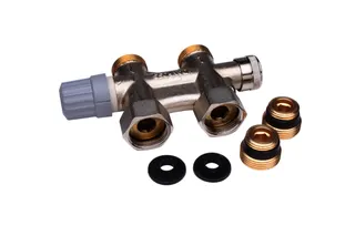 Danfoss Anschlussarmatur VHS-E f, Einrohrheizung, R 1/2, Durchgang – Bild 4