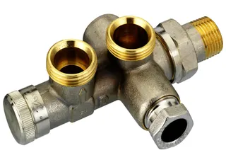 Danfoss Kupplungsgehäuse RA-KEW Heizkörper: R 1/2, Anlage: G 3/4 AG – Bild 3