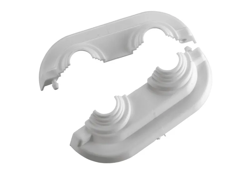 Danfoss Doppelrosette (PVC weiß)f.Rohrd. 12-24mm,Abst. 50 mm,(5St.),192H0161