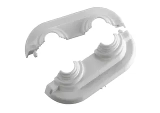 Danfoss Doppelrosette (PVC weiß)f.Rohrd. 12-24mm,Abst. 50 mm,(5St.),192H0161