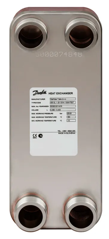 Danfoss Plattenwärmeübertrager XB12M-1 MicroPlate, 80 Platten, gelötet