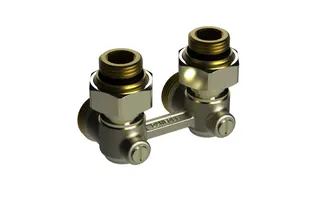 Danfoss Universalverschraubung RLV-KB für Ventil-Heizkörper, Heizkörper R 1/2, Eck – Bild 2