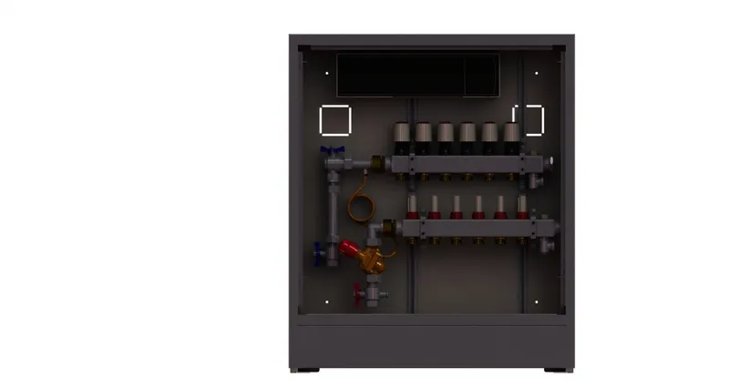 Danfoss Station UnoFloor Basic 6L 6 Heizkörper, links mit WMZ-Set, 230V