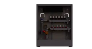 Danfoss Station UnoFloor Basic 6L 6 Heizkörper, links mit WMZ-Set, 230V