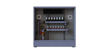 Danfoss Station UnoFloor Basic 7L 7 Heizkörper, links mit WMZ-Set, 230V
