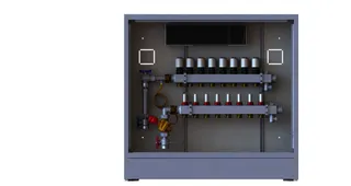 Danfoss Station UnoFloor Basic 8L 8 Heizkörper, links mit WMZ-Set, 230V