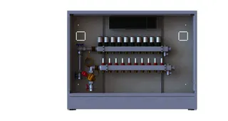 Danfoss Station UnoFloor Basic 10L 10 Heizkörper, links mit WMZ-Set, 230V