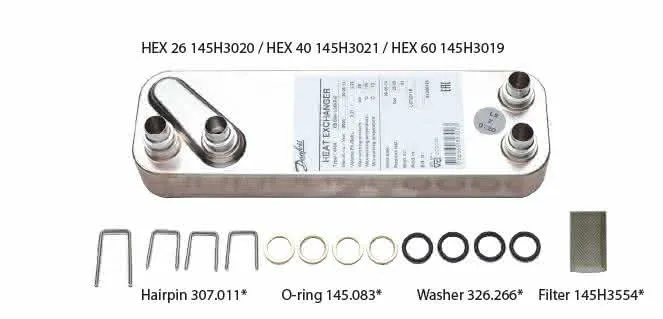 Danfoss Service Kit, HEX 26-Platten Wärmetauscher für EvoFlat(TM)