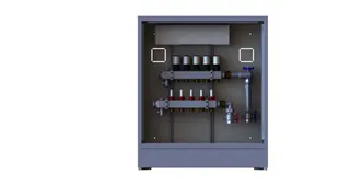 Danfoss Station UnoFloor Basic 5R 5 Heizkörper, rechts mit WMZ-Set, 230V